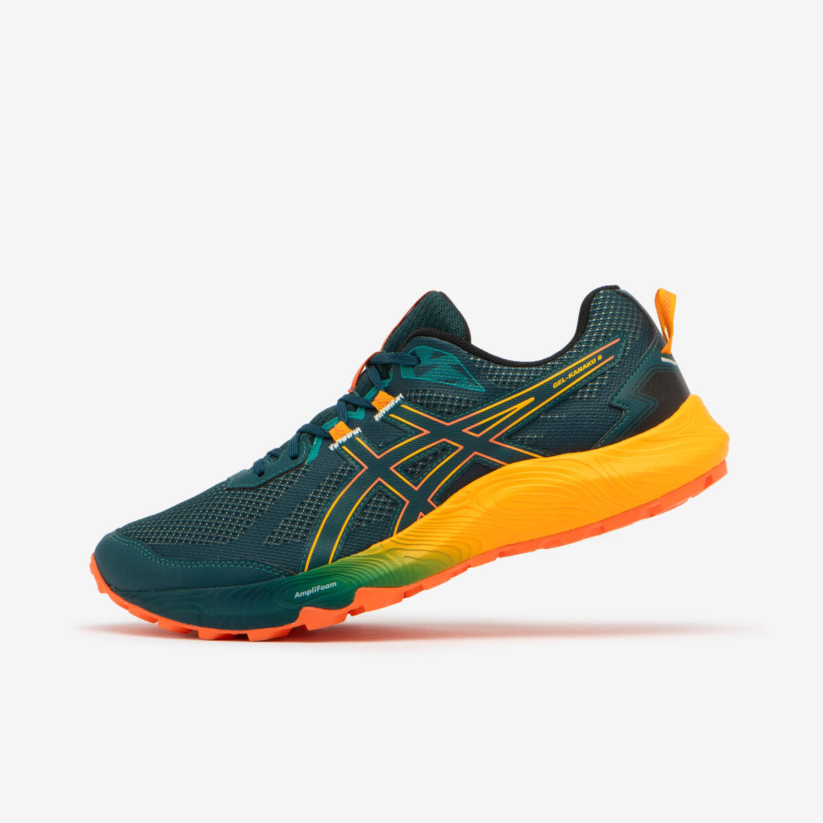 Chaussures de Trail Running Homme, Asics Gel Kanaku 6 Gris Orange