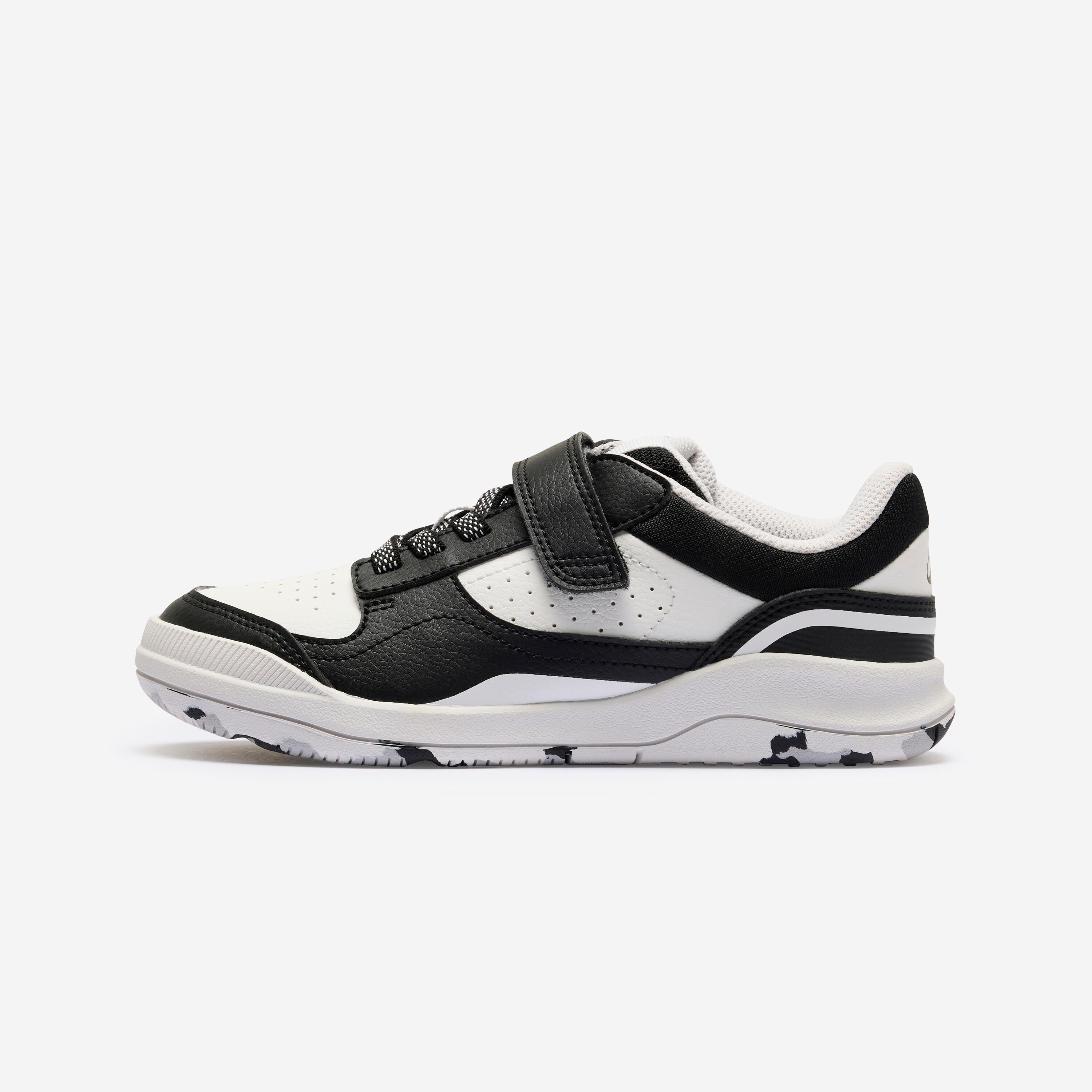 Kids’ durable rip-tab shoes, Playventure Yard black and white