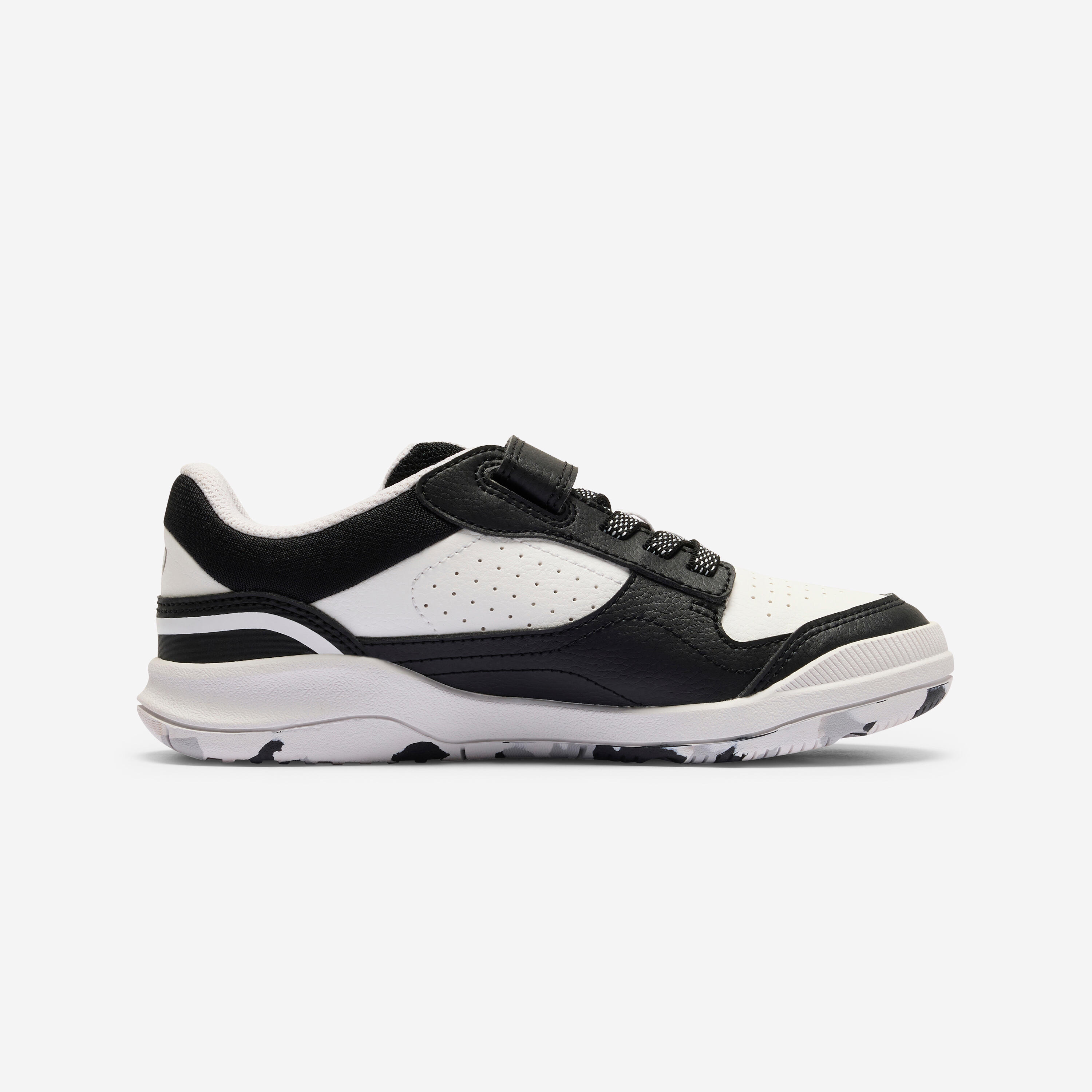 Kids' Unisex Hard-Wearing Multisport Shoes Playventure Yard - White & Black 5/6