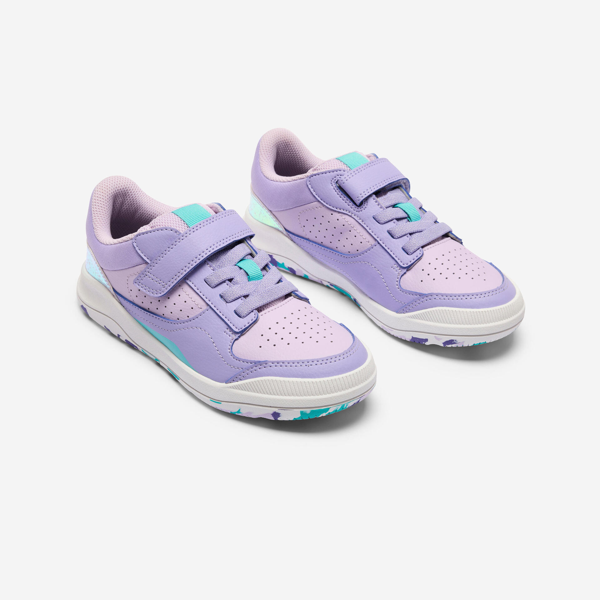 Kids' Unisex Multisports Durable Shoes Playventure Yard Purple/Green