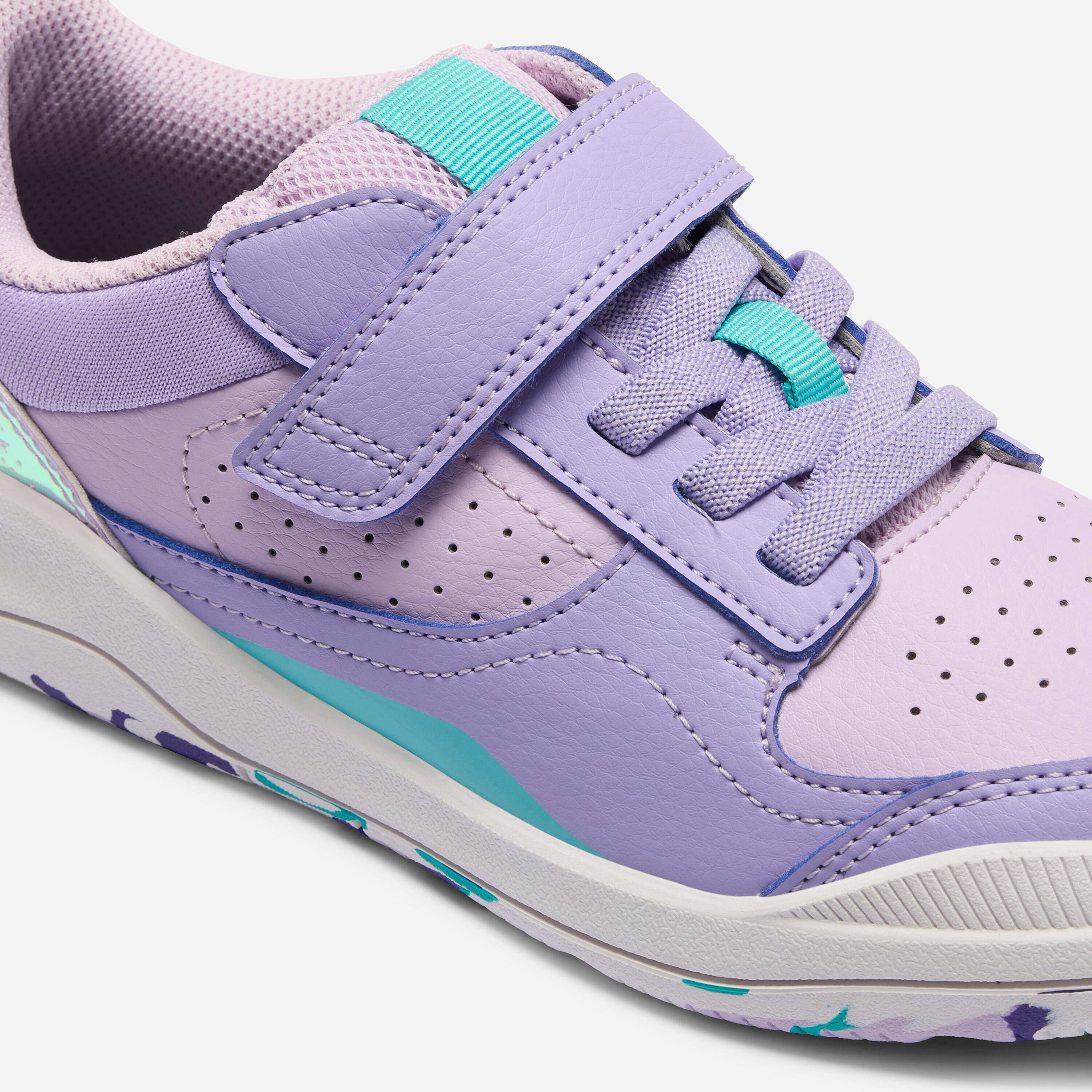 Durable Children's Playventure Shoes - Purple and Green -  4