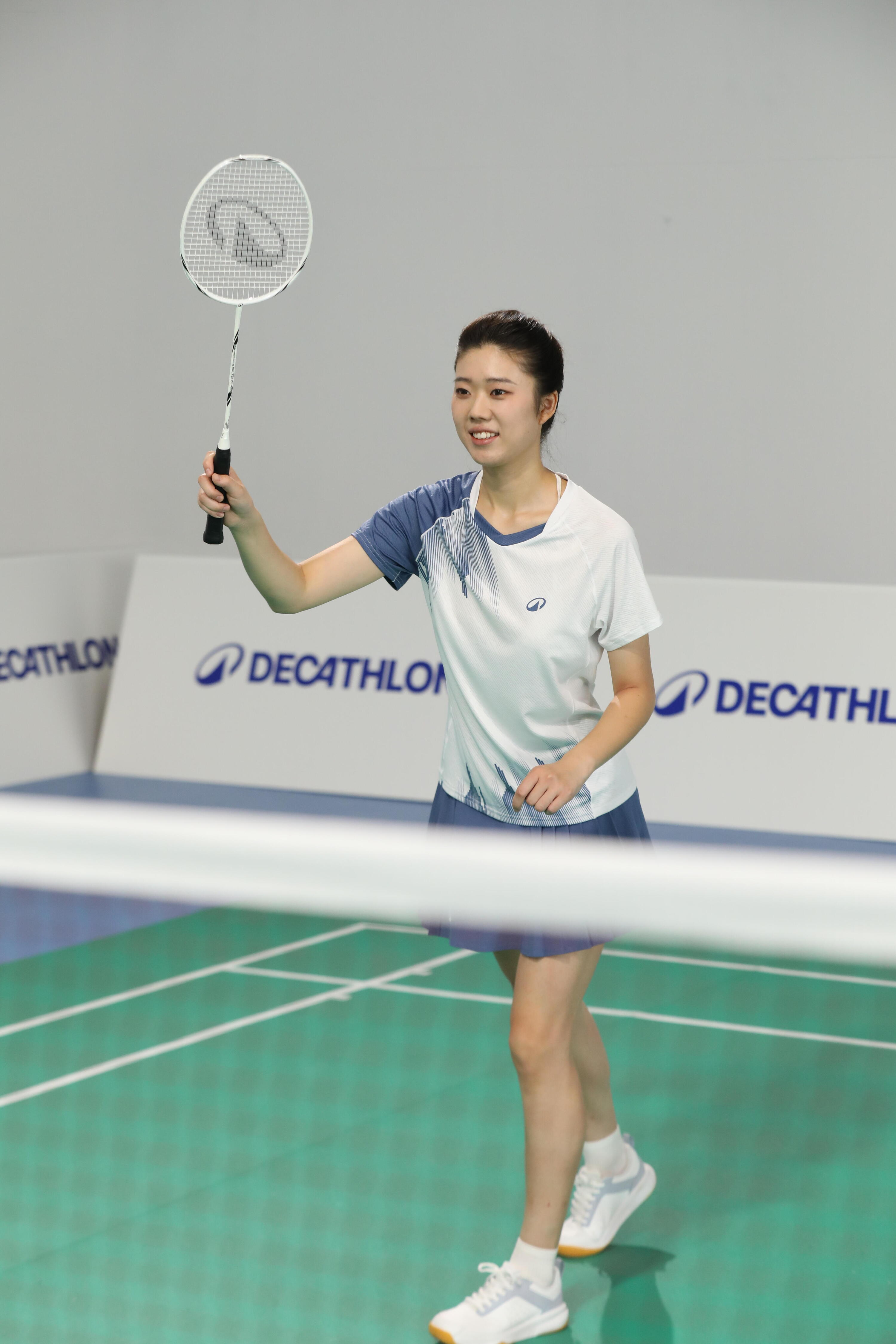 Racchetta badminton adulto BR SENSATION 500 bianca 6/17