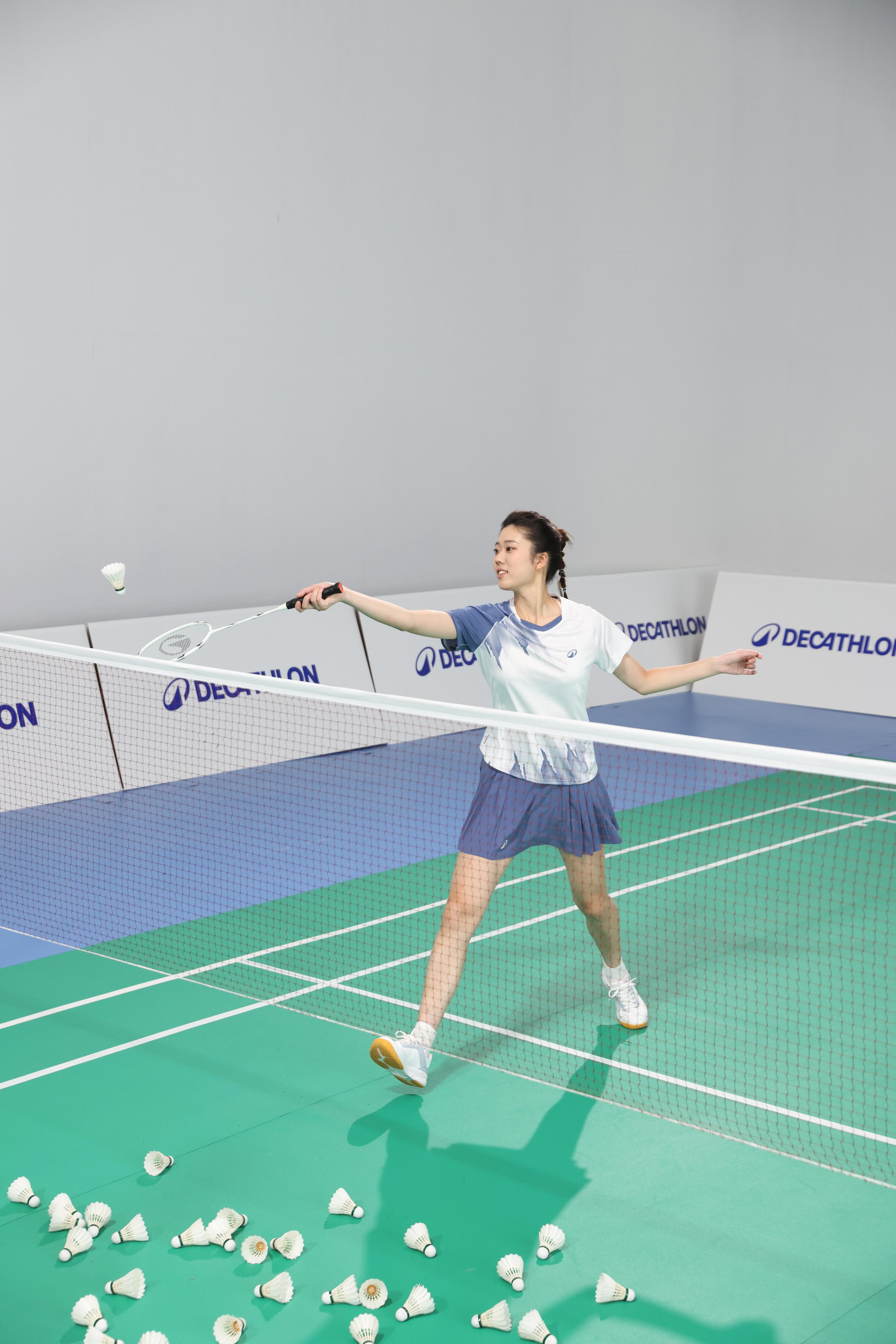 Racchetta badminton adulto BR SENSATION 500 bianca 9/17