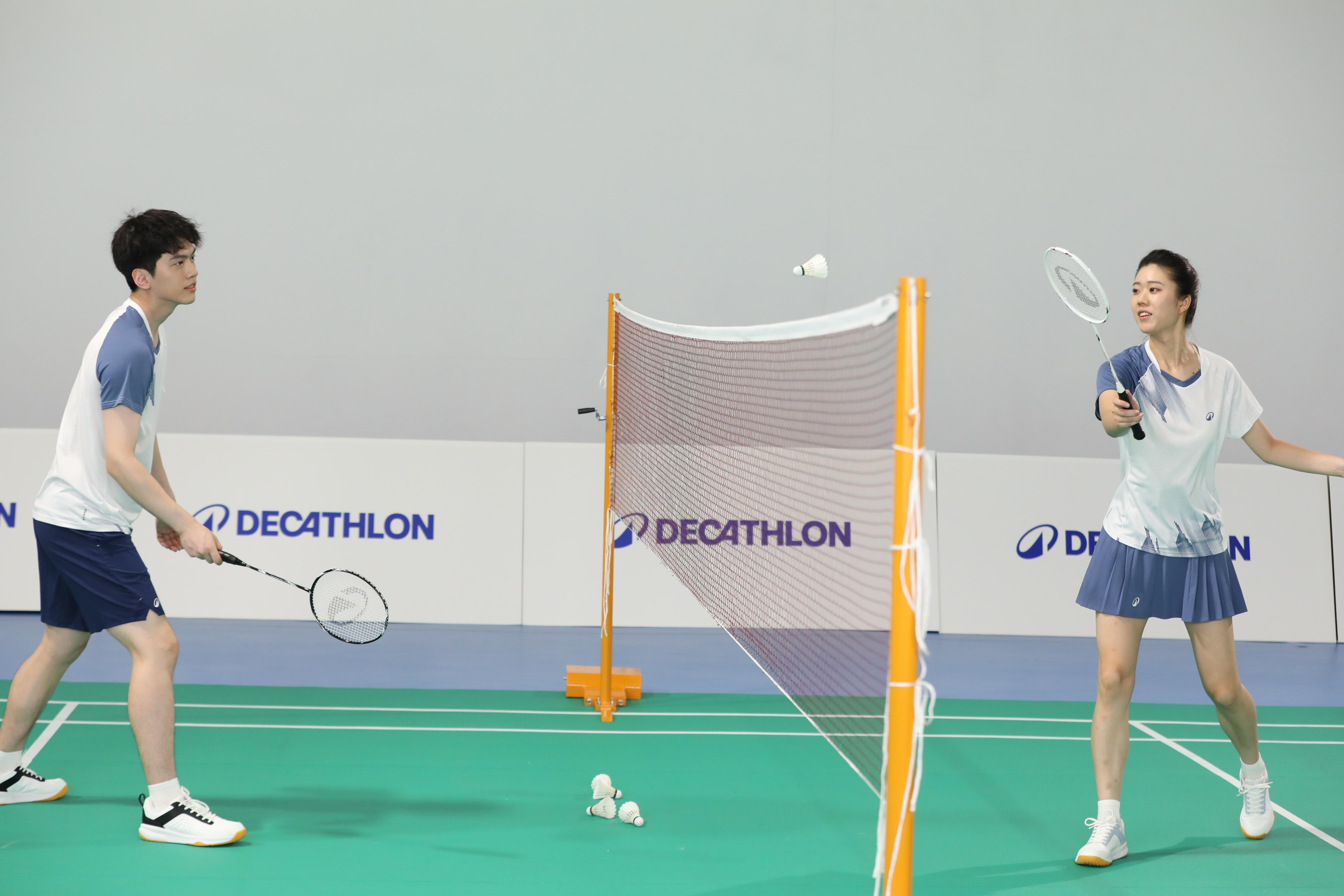 Badminton Racket Set 2 Rackets - Sensation 500 Black White - PERFLY