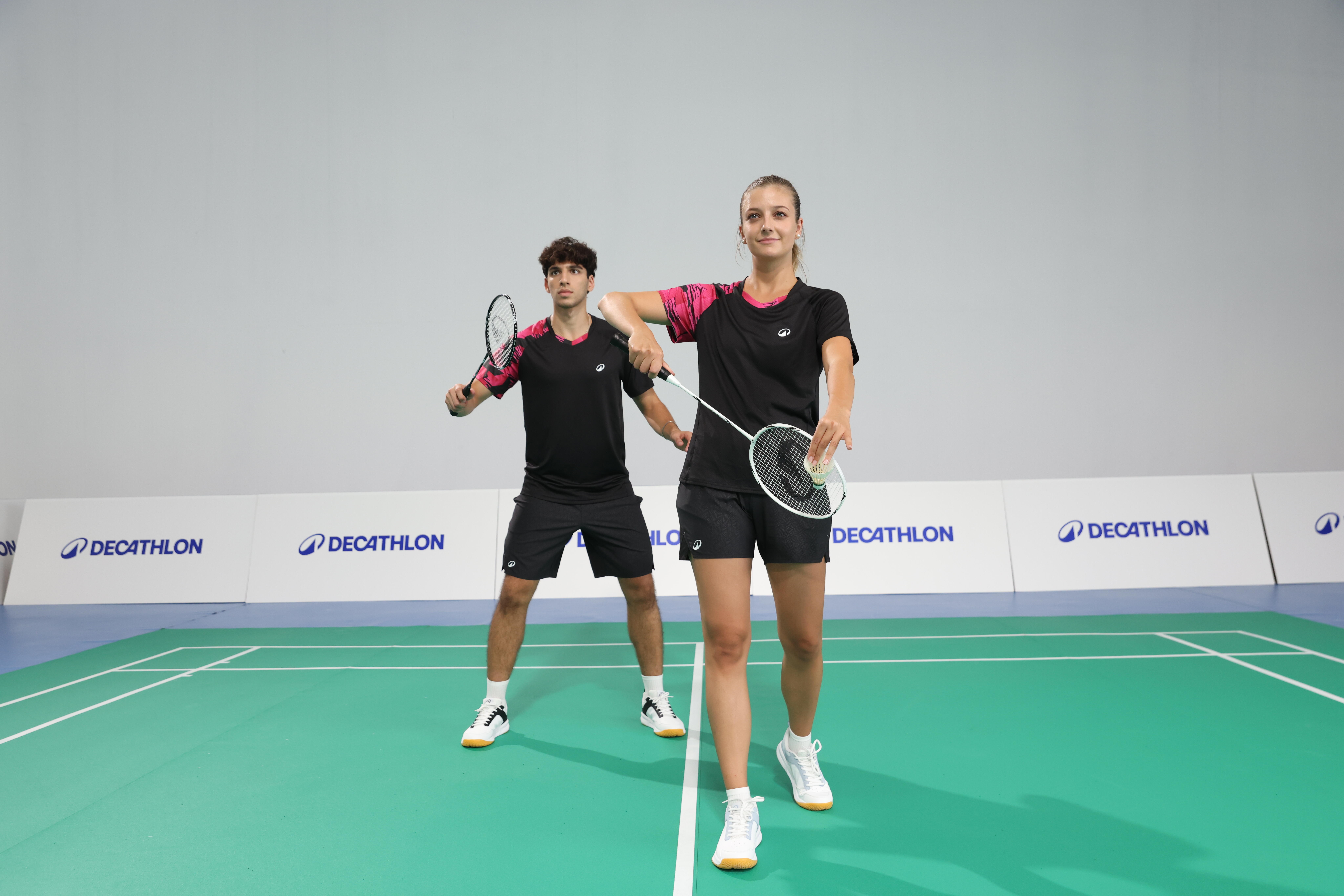 Ensemble de badminton – 2 raquettes 2 volants Sensation 500 noir blanc - PERFLY