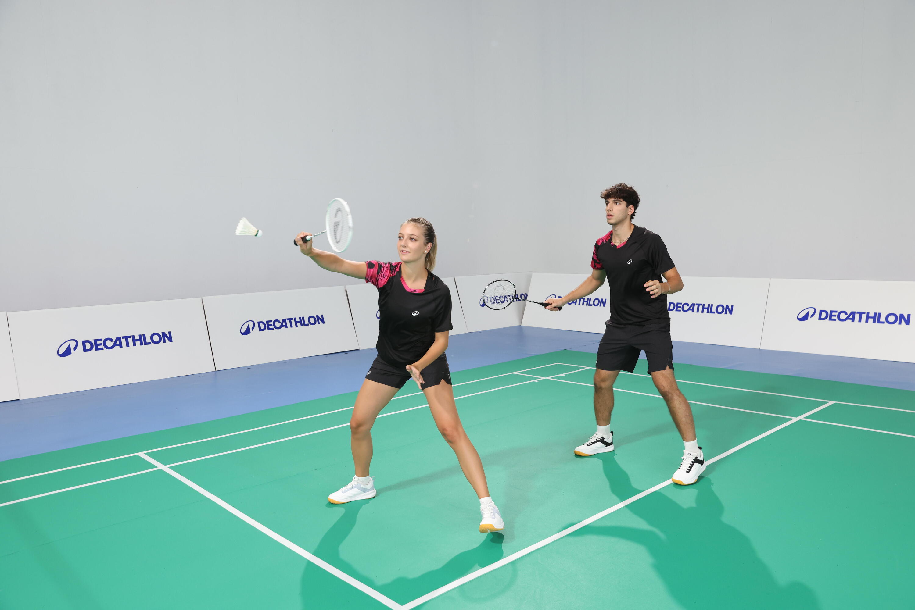 Lot de Raquette de Badminton Adulte BR Sensation 500 - Noir/Blanc 17/20