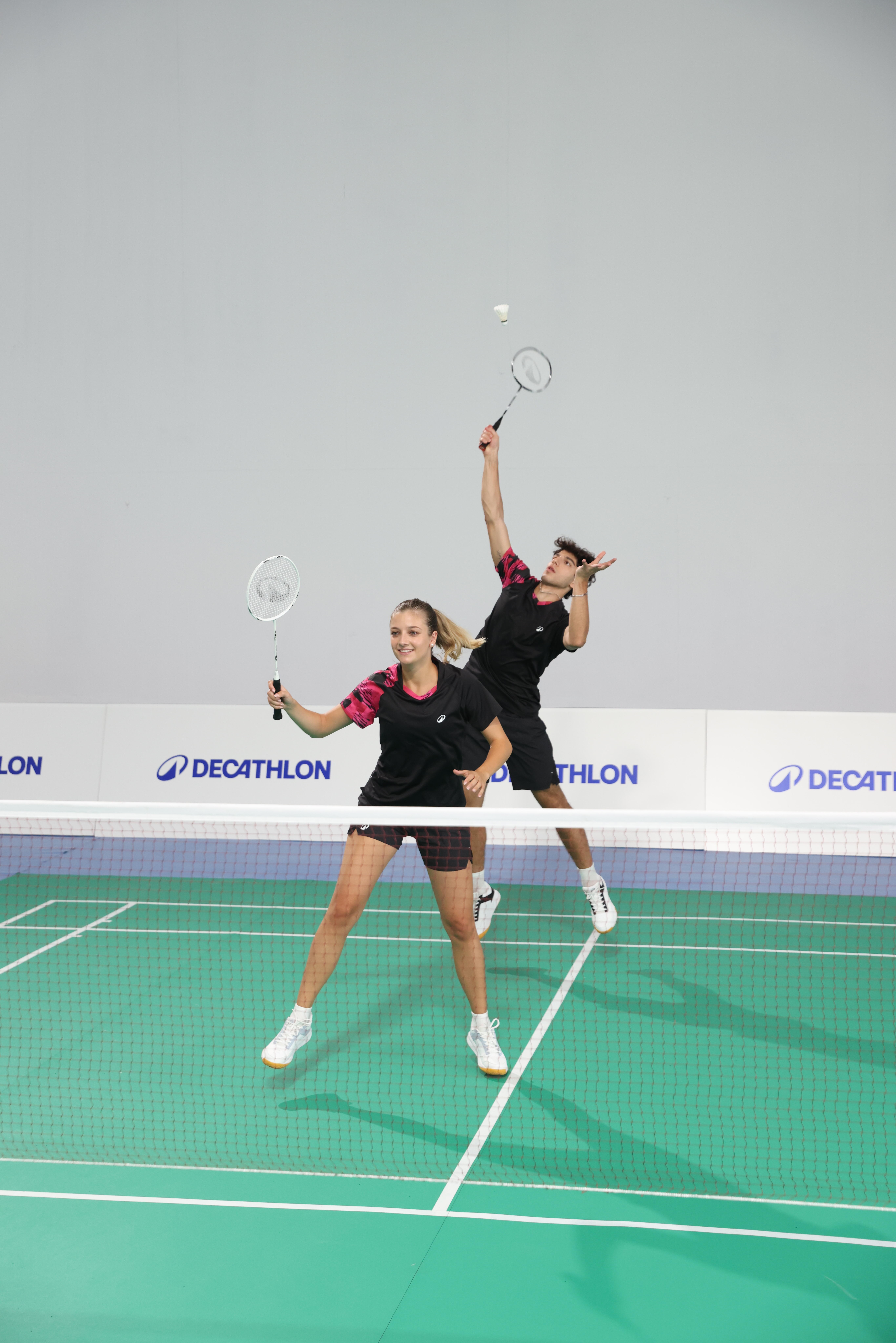 Ensemble de badminton – 2 raquettes 2 volants Sensation 500 noir blanc - PERFLY