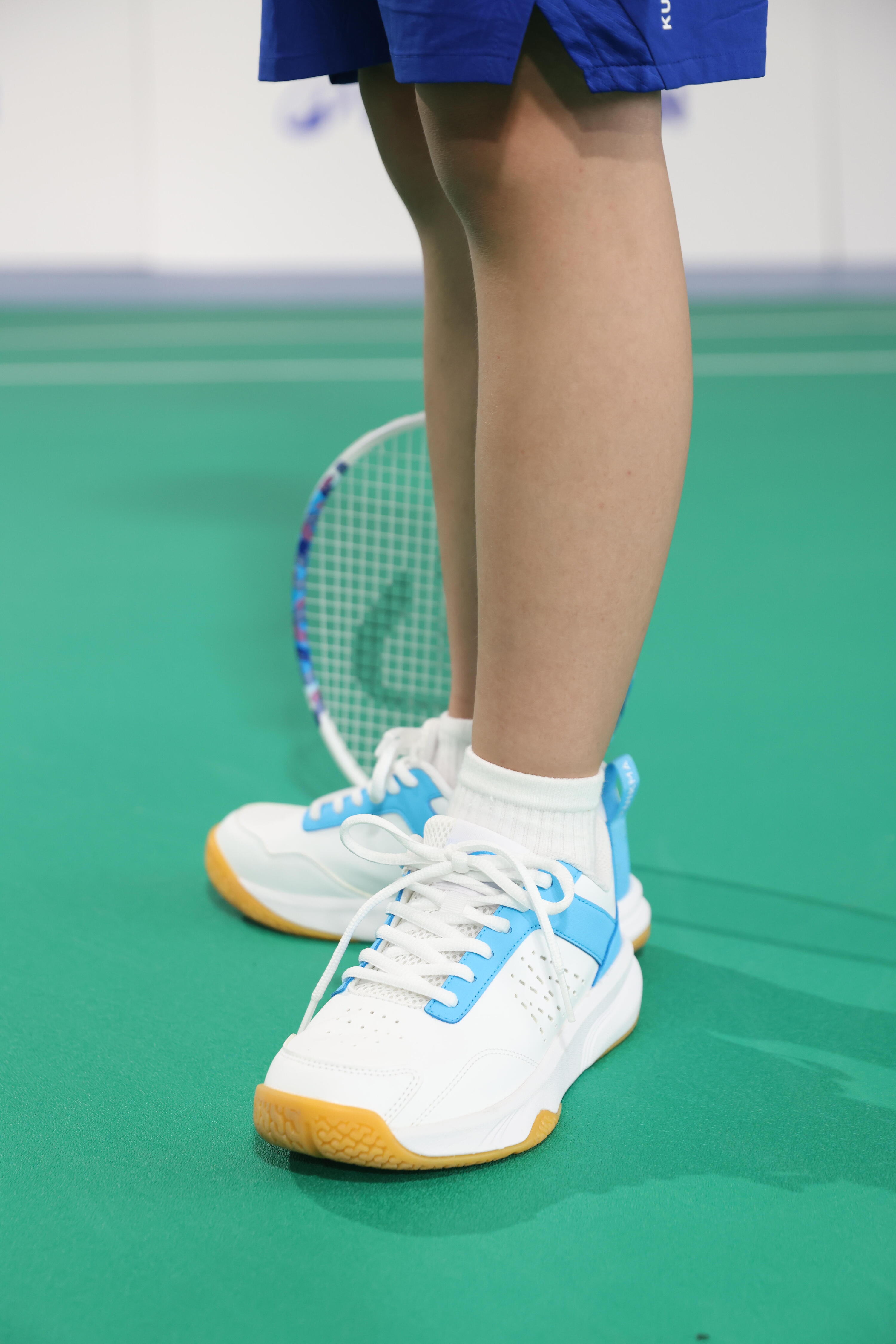 Scarpe badminton bambino BS SENSATION 500 azzurre 21/21