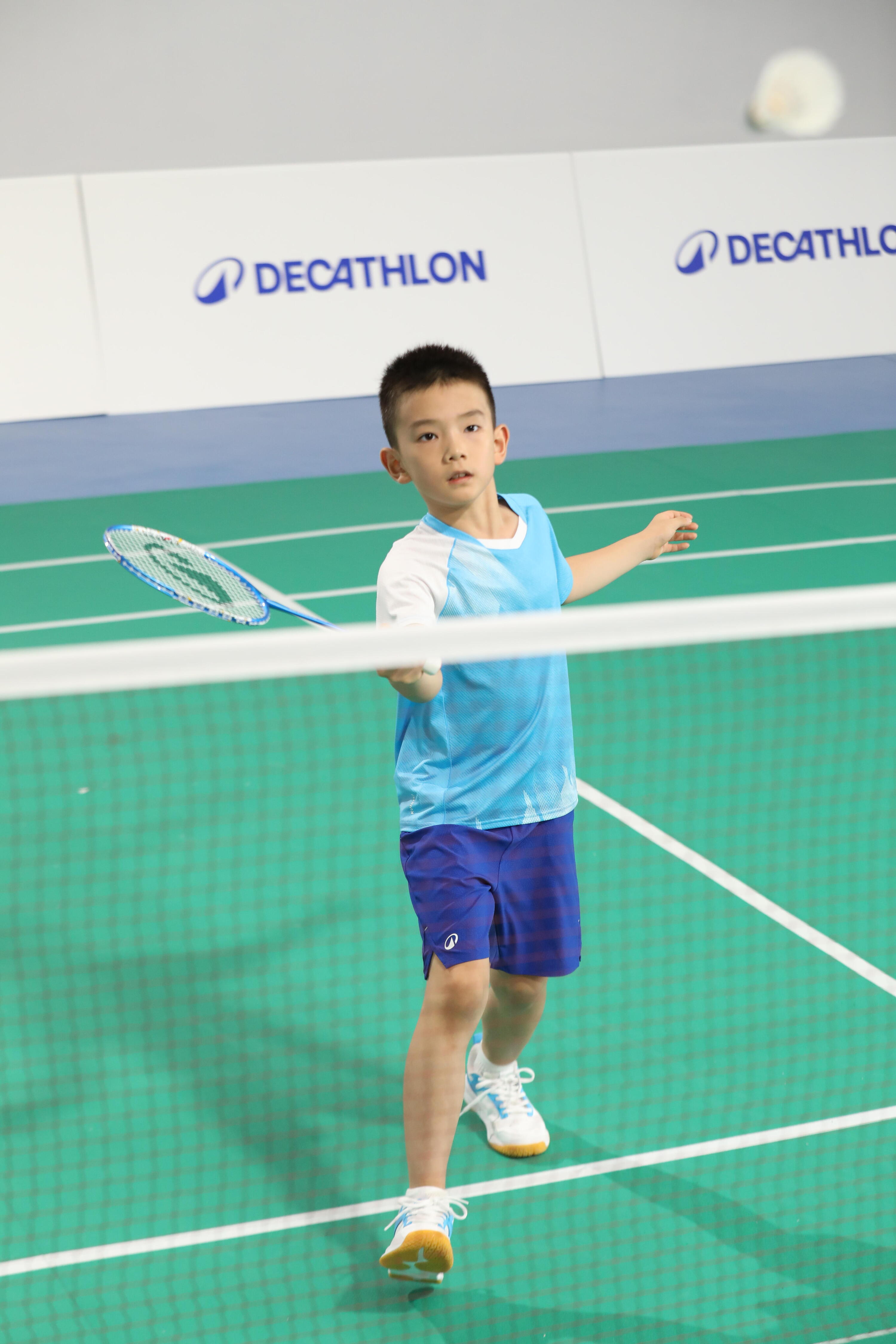 Scarpe badminton bambino BS SENSATION 500 azzurre 13/21