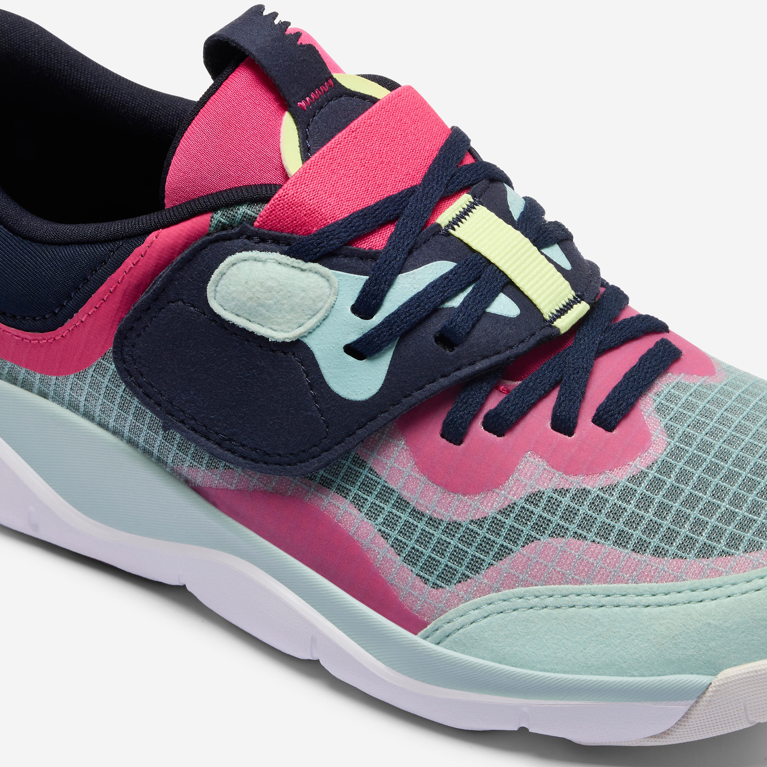 Kids' Unisex Easy-On Multisport Trainers Playful City - Blue & Pink 3/6