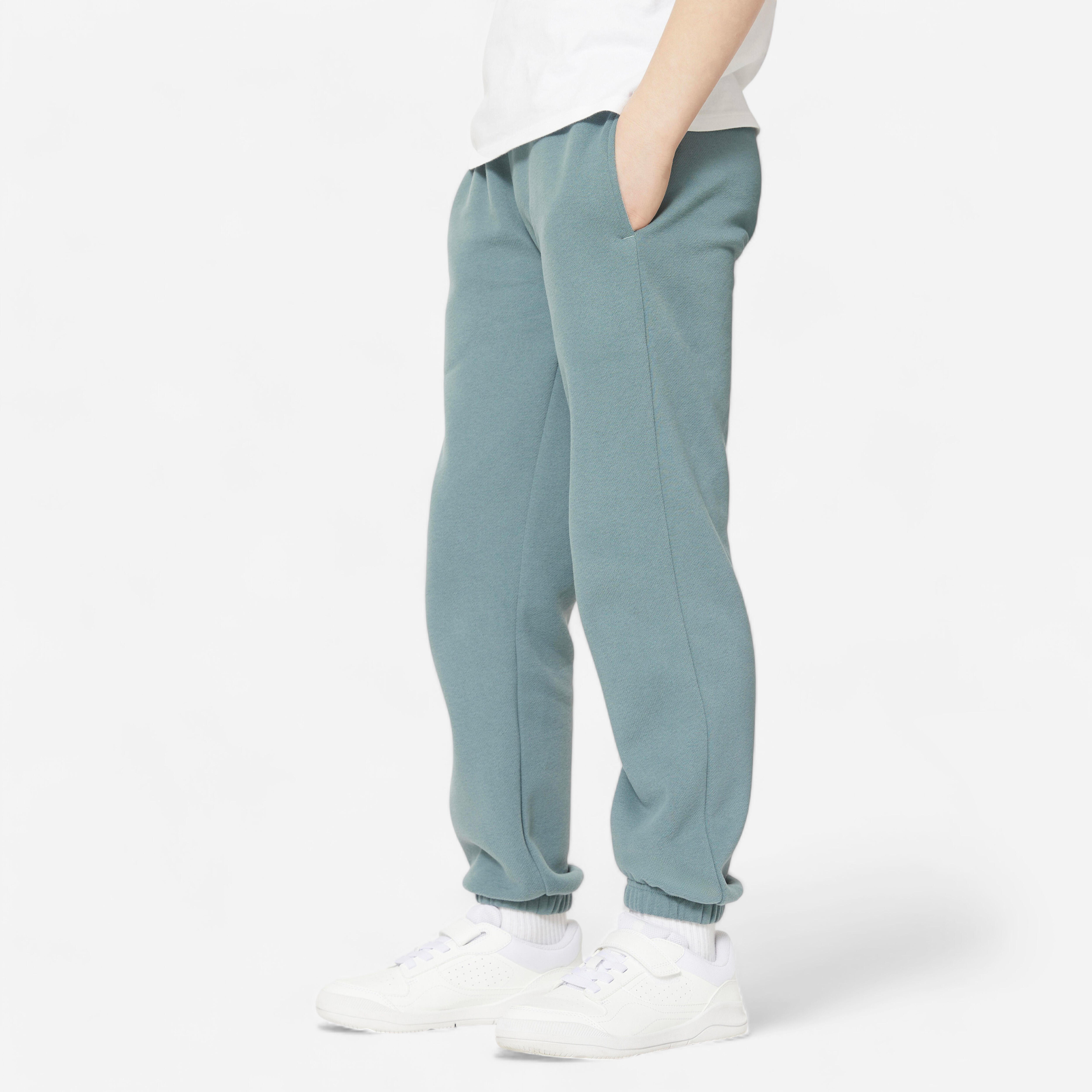Pantalon de trening călduros multisport verde Copii