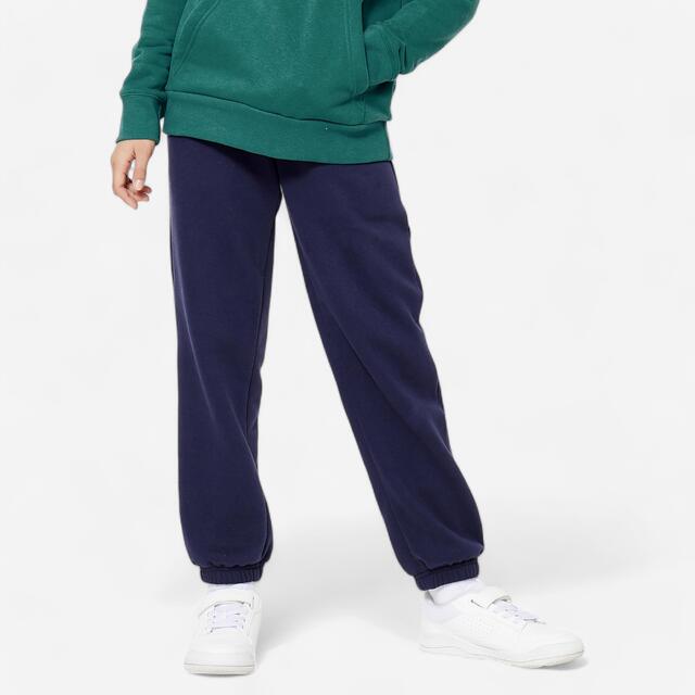 Pantalon de survêtement multisport chaud enfant mixte, bleu marine