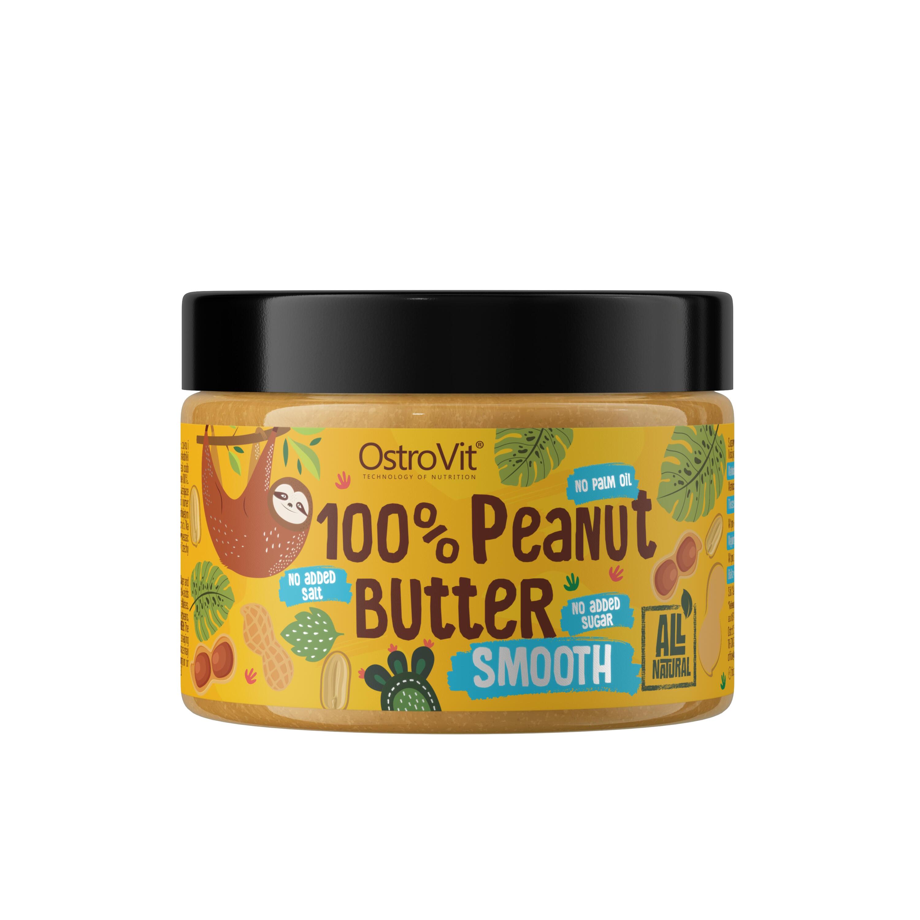 Krem Orzechowy OstroVit 100% Peanut Butter 500 g gładki 1/2