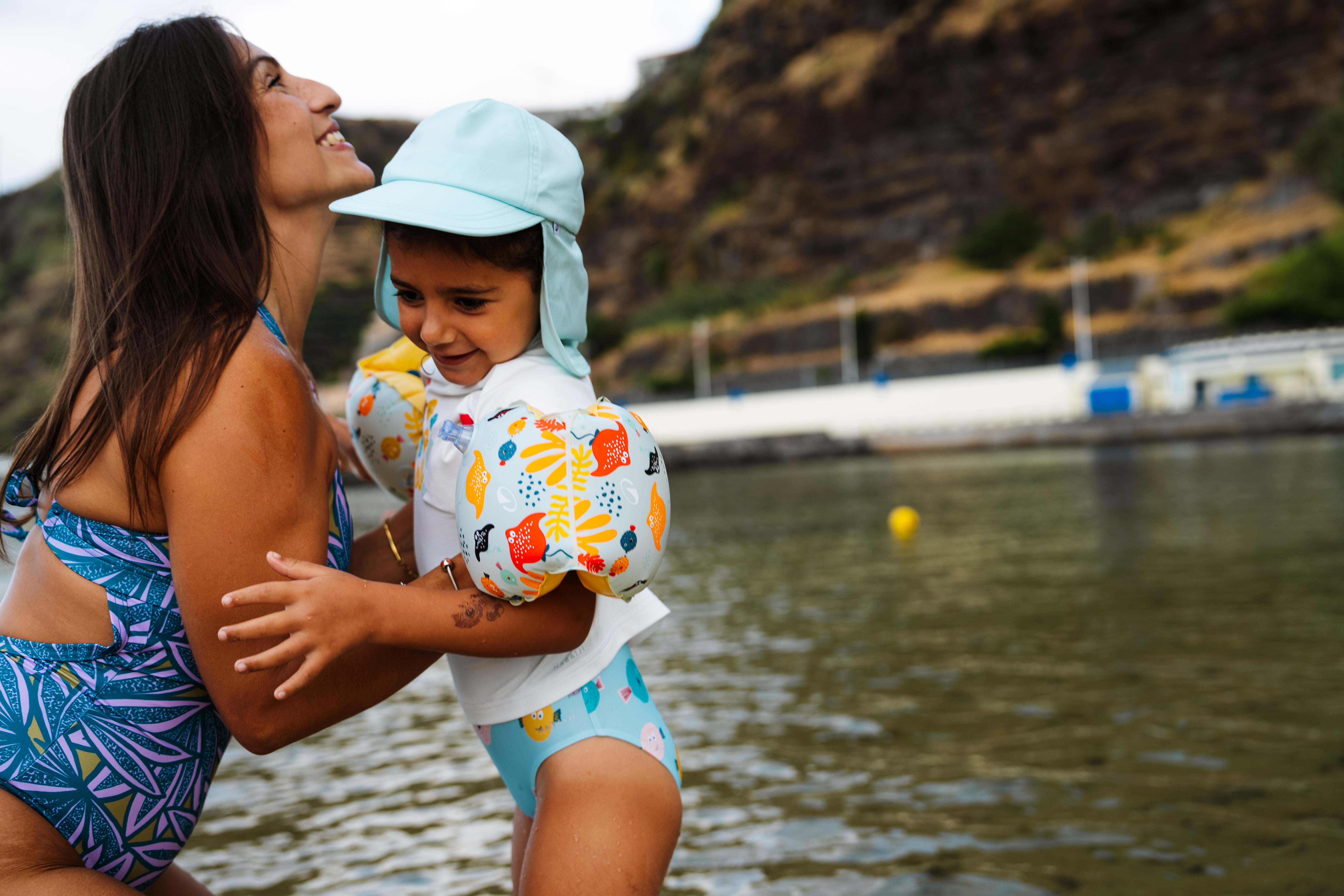Maillot de bain 1 pièce bébé - bleu imprimés poissons - NABAIJI