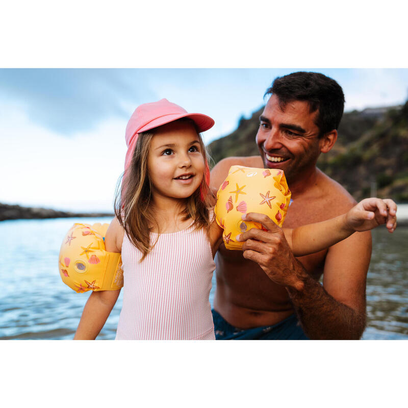 Maillot de bain 1 pièce jupette Bébé / Fille - rayé rose et blanc