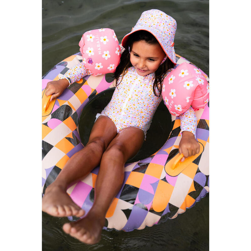 Maillot de bain 1 pièce anti UV manches longues Bébé / Fille - Izia mimi rose