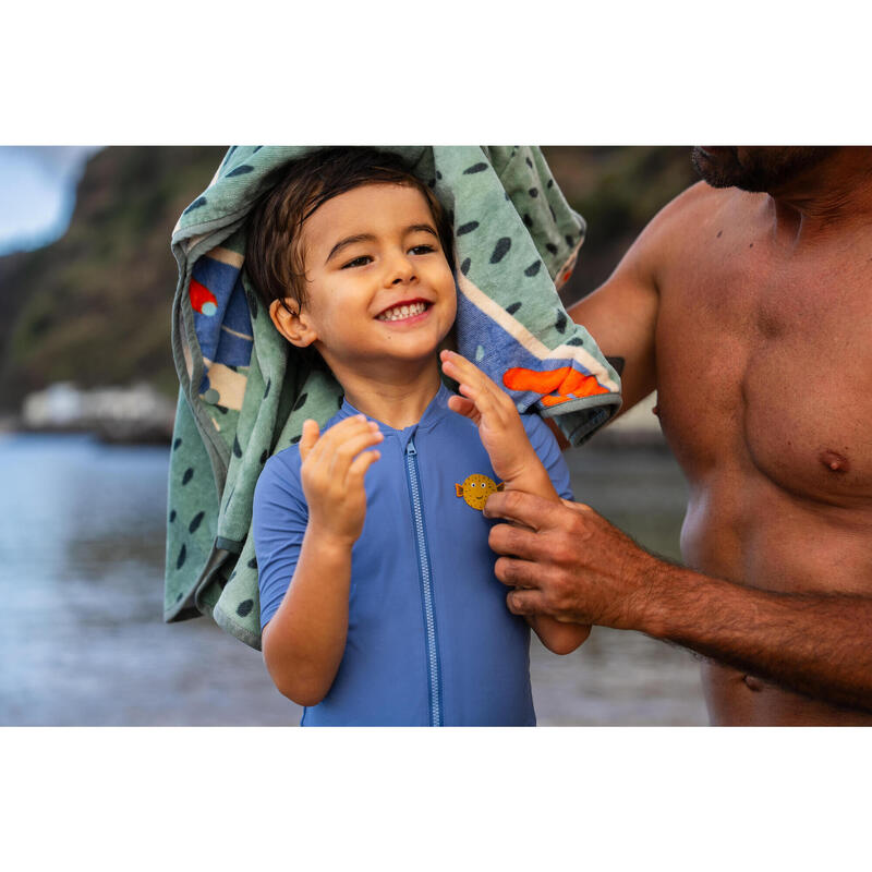 Combinaison de bain manches et jambes courtes Bébé - Bleu