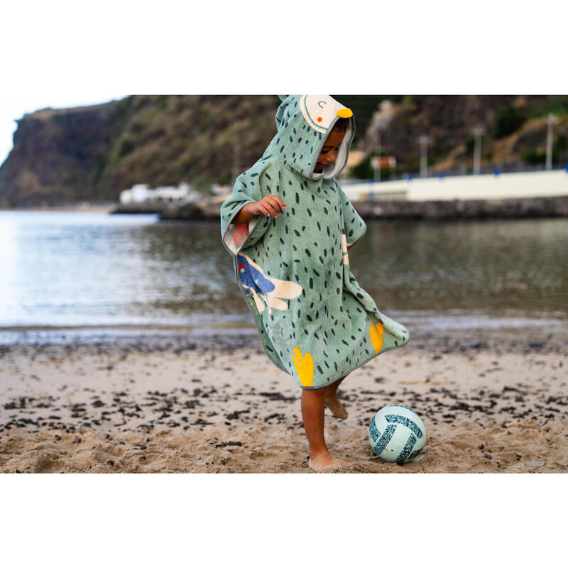 Poncho de baie Papagal Verde Bebeluși