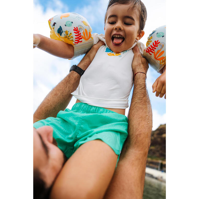 Çocuk Yüzme Kolluğu - 11/30 Kg - Açık Mavi - Balık Desenli