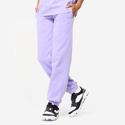 Pantalon de survêtement multisport chaud enfant mixte, Gris