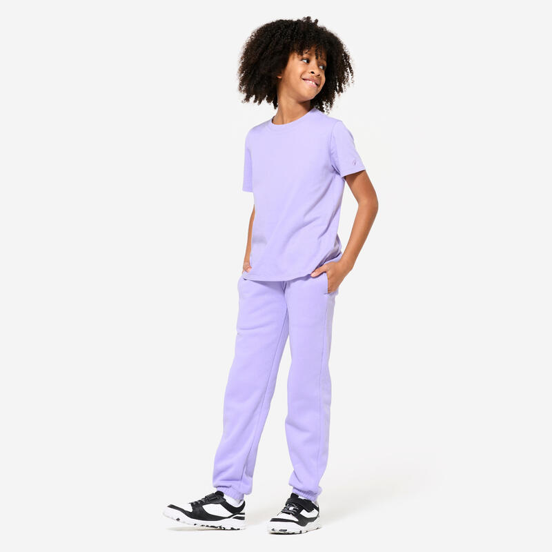 Pantalon de survêtement multisport chaud enfant mixte, Violet