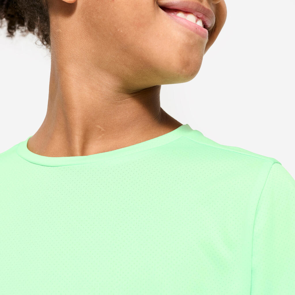 Kids' Unisex Multisport Breathable T-Shirt - Neon Green