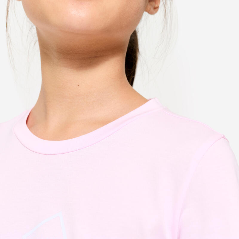 T-shirt en coton fille, rose