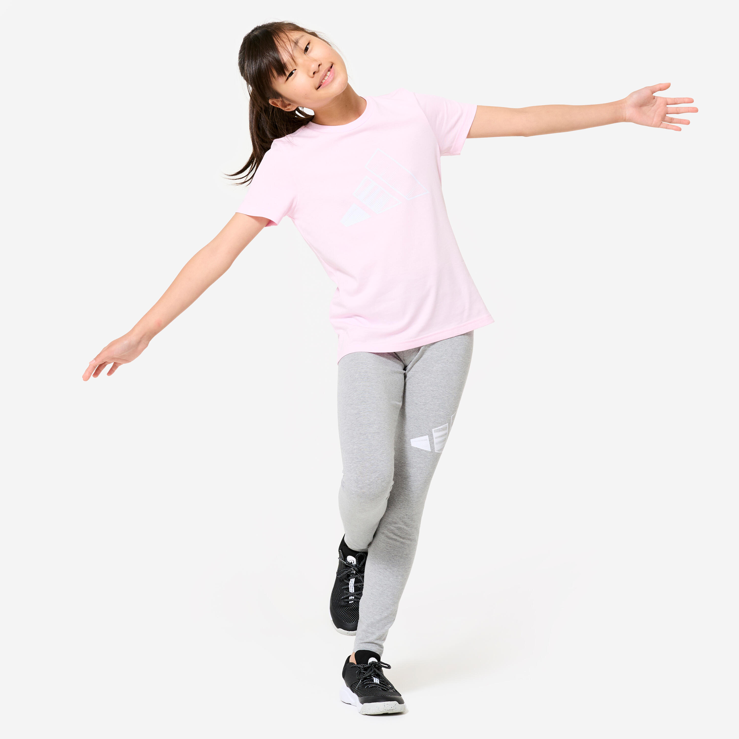 T-shirt en coton fille, rose 2/5