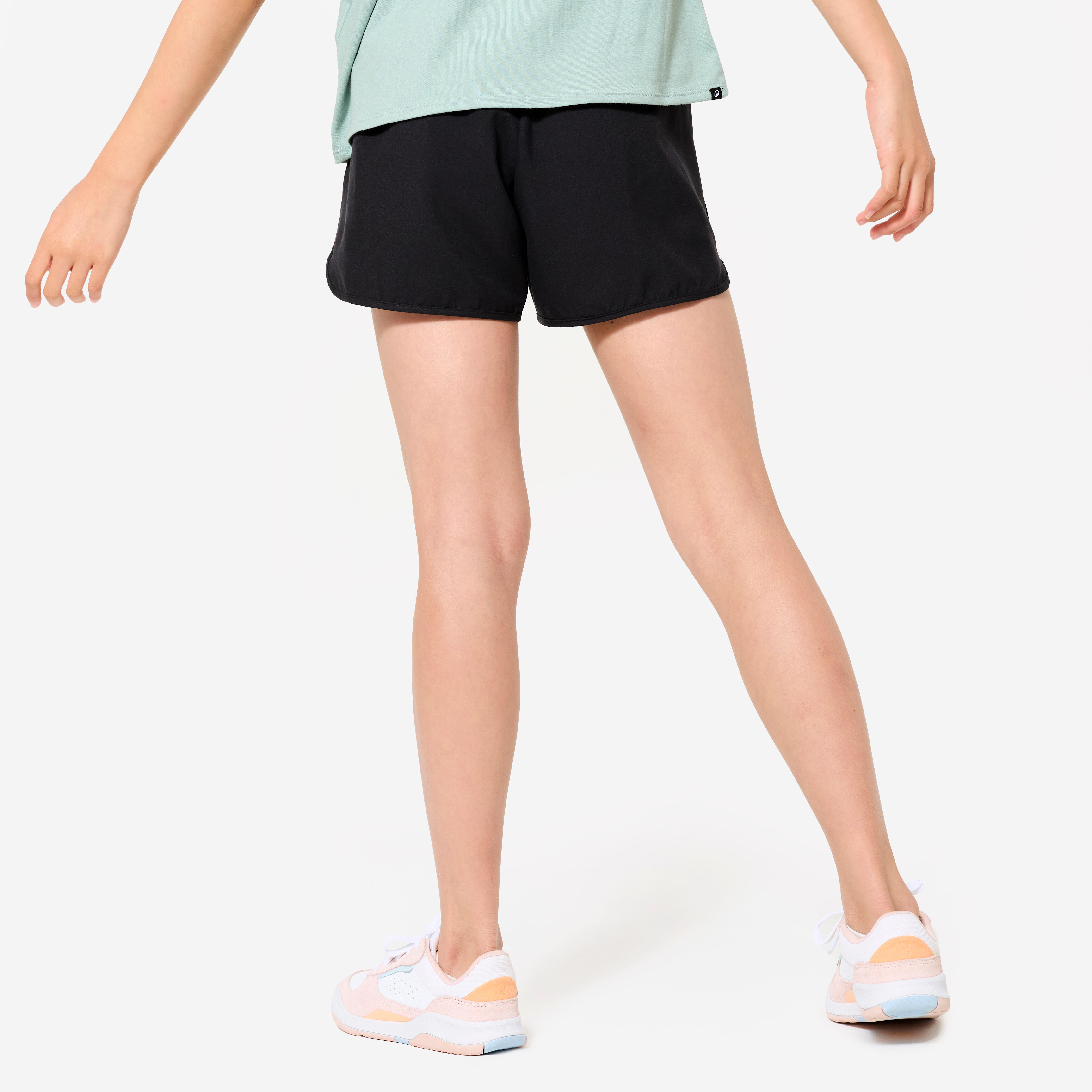Girls' Multisport Breathable Shorts - Black