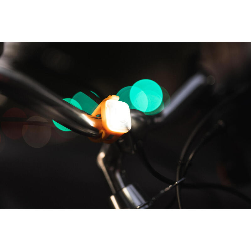 LUMINĂ BICICLETĂ SL110 FAȚĂ/SPATE BATERII GALBEN