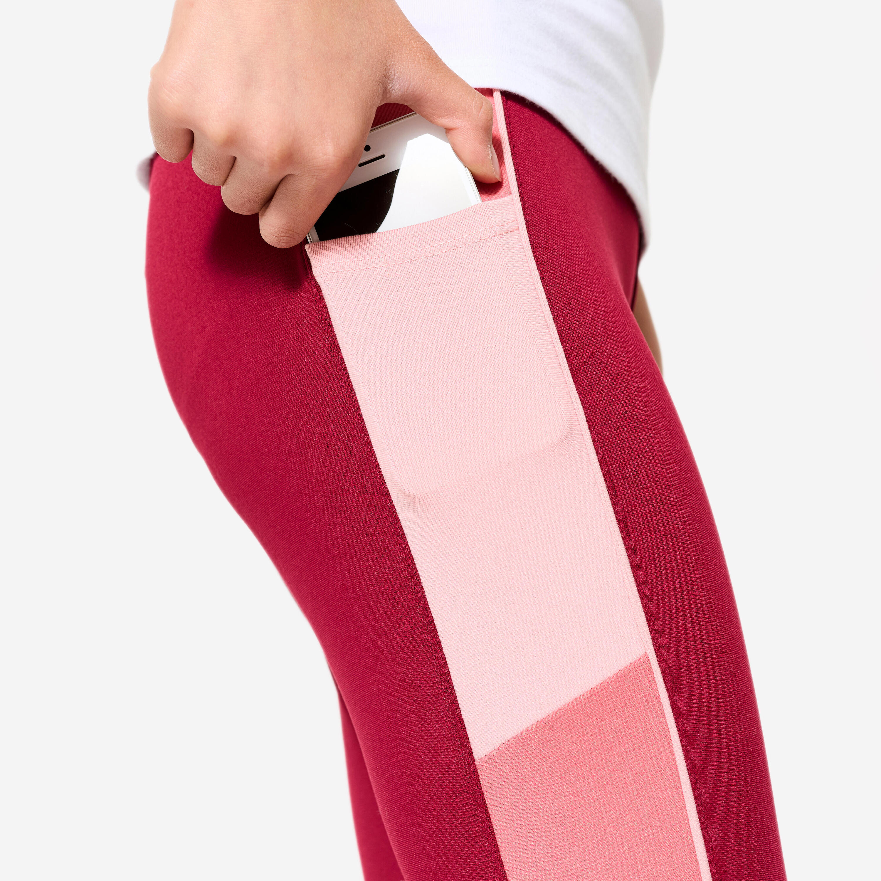 Leggings hoher Taillenbund Tasche - S500 rosa  3/6