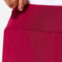 Girls' High-Waisted Pocket Leggings S500 - Pink