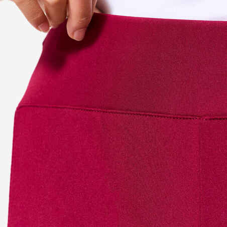 Girls' High-Waisted Pocket Leggings S500 - Pink