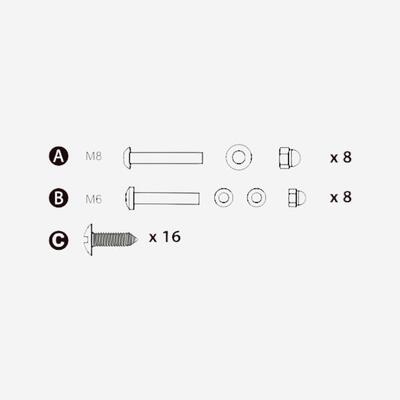 Schraubenset - Ersatzteil für Trampolin rechteckig 520