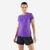 T-shirt running & trail sans couture femme - kiprun run 500 confort slim violet