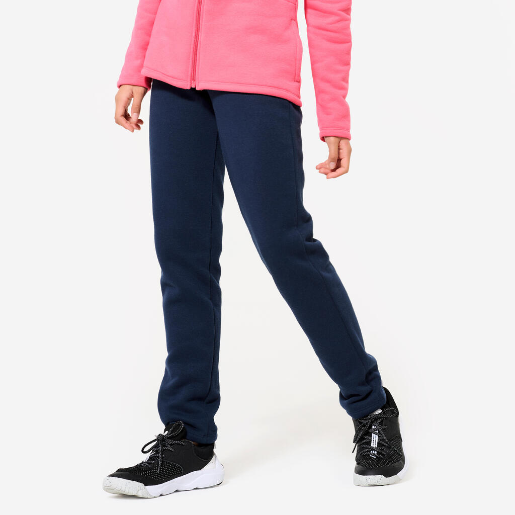 Kids' Warm Zip-Up Tracksuit Warmy - Navy/Pink