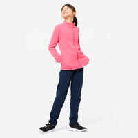 Kids' Warm Zip-Up Tracksuit Warmy - Navy/Pink