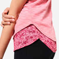 Girls' 2-in-1 T-Shirt - Pink Print