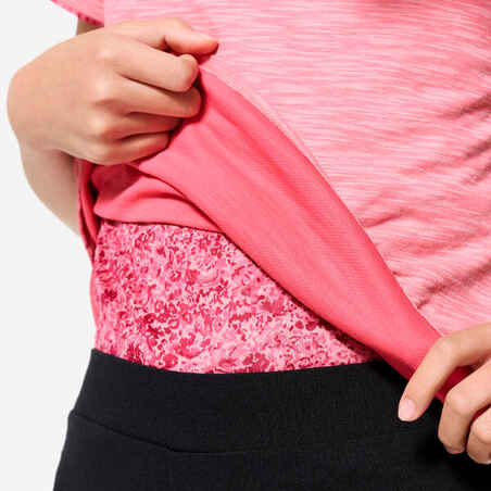 Girls' 2-in-1 T-Shirt - Pink Print