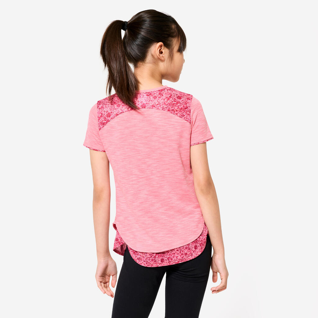 Girls' 2-in-1 T-Shirt - Pink Print