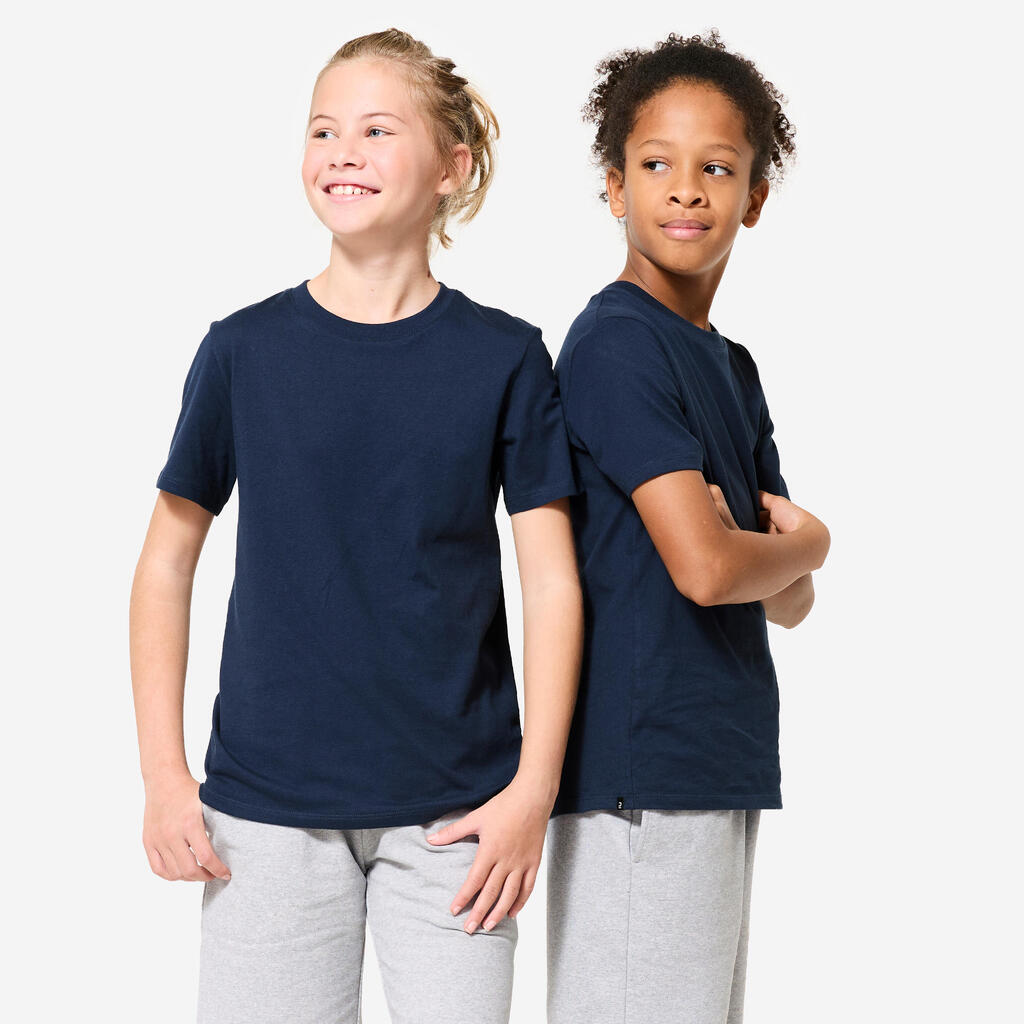 T-shirt multisport coton enfant mixte, Bleu ciel