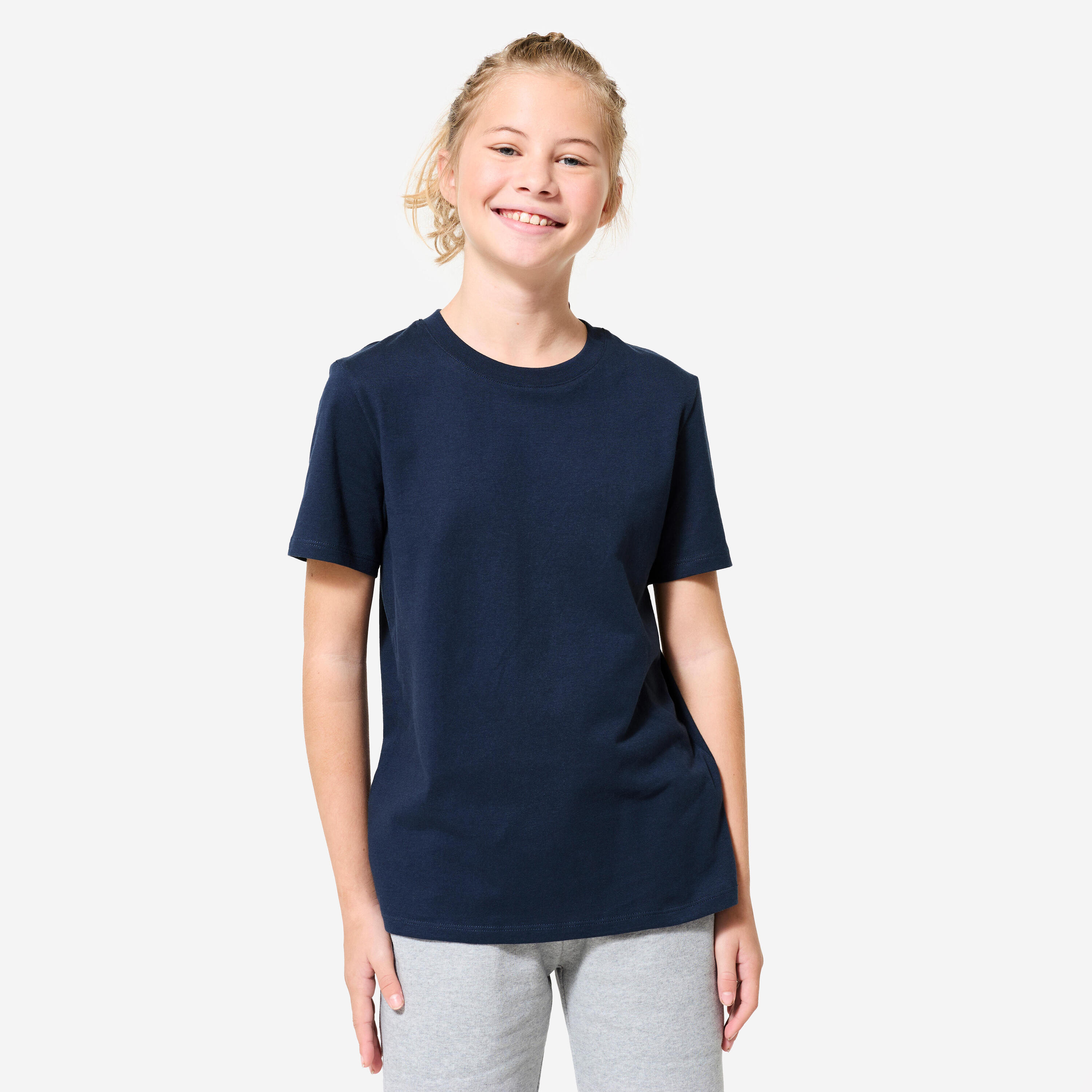Camiseta Múltiples Deportes Niños Azul Marino Algodón Mixta 5/7