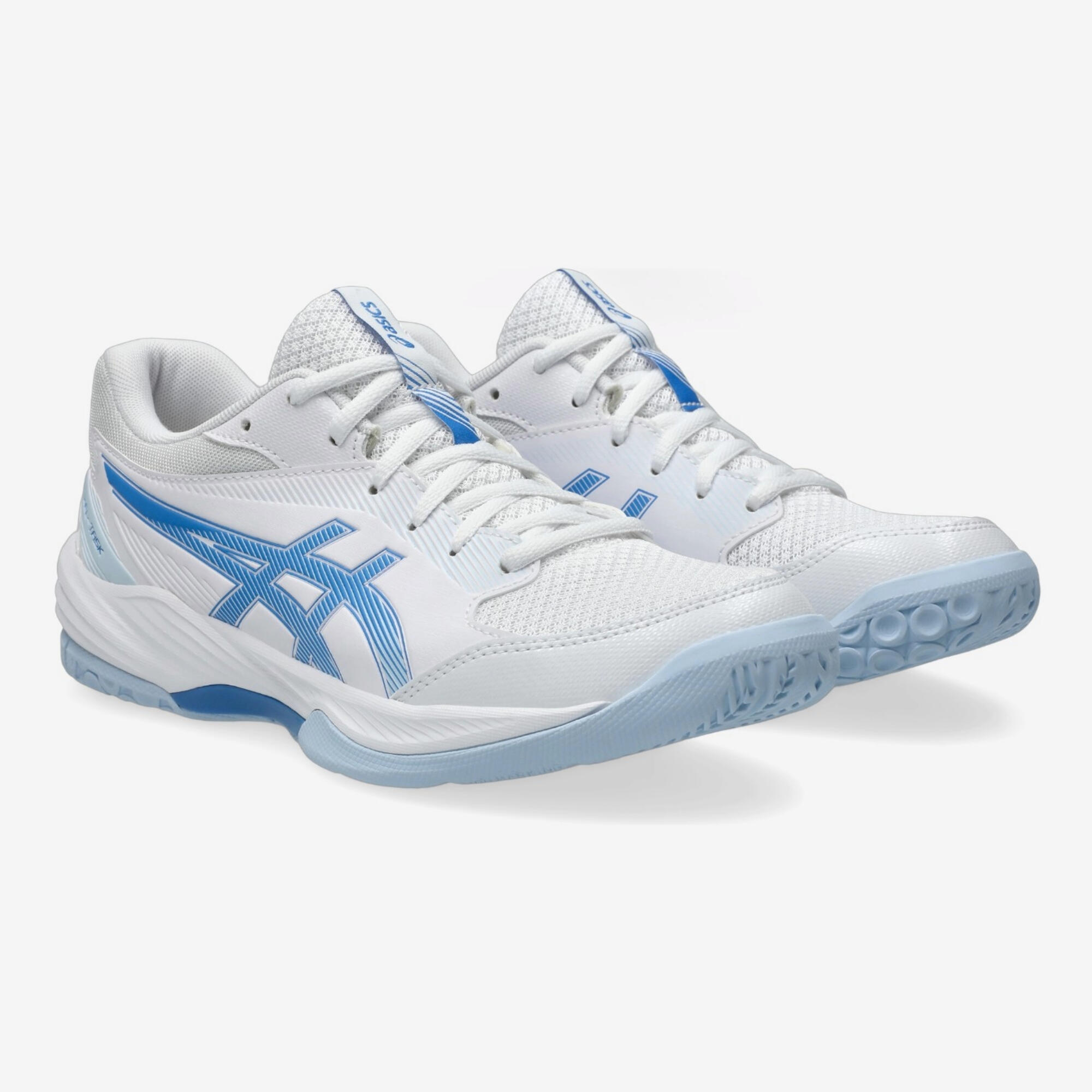 Seconde vie - Chaussures de handball adulte - asics gel task 4 blanc et bleu 2/7