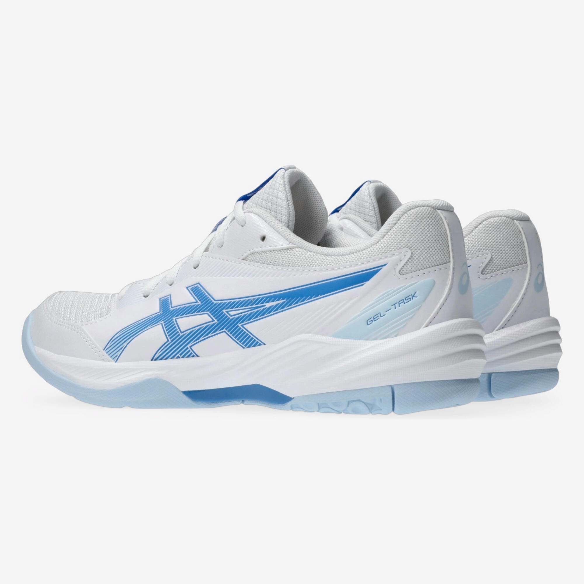Seconde vie - Chaussures de handball adulte - asics gel task 4 blanc et bleu 4/7