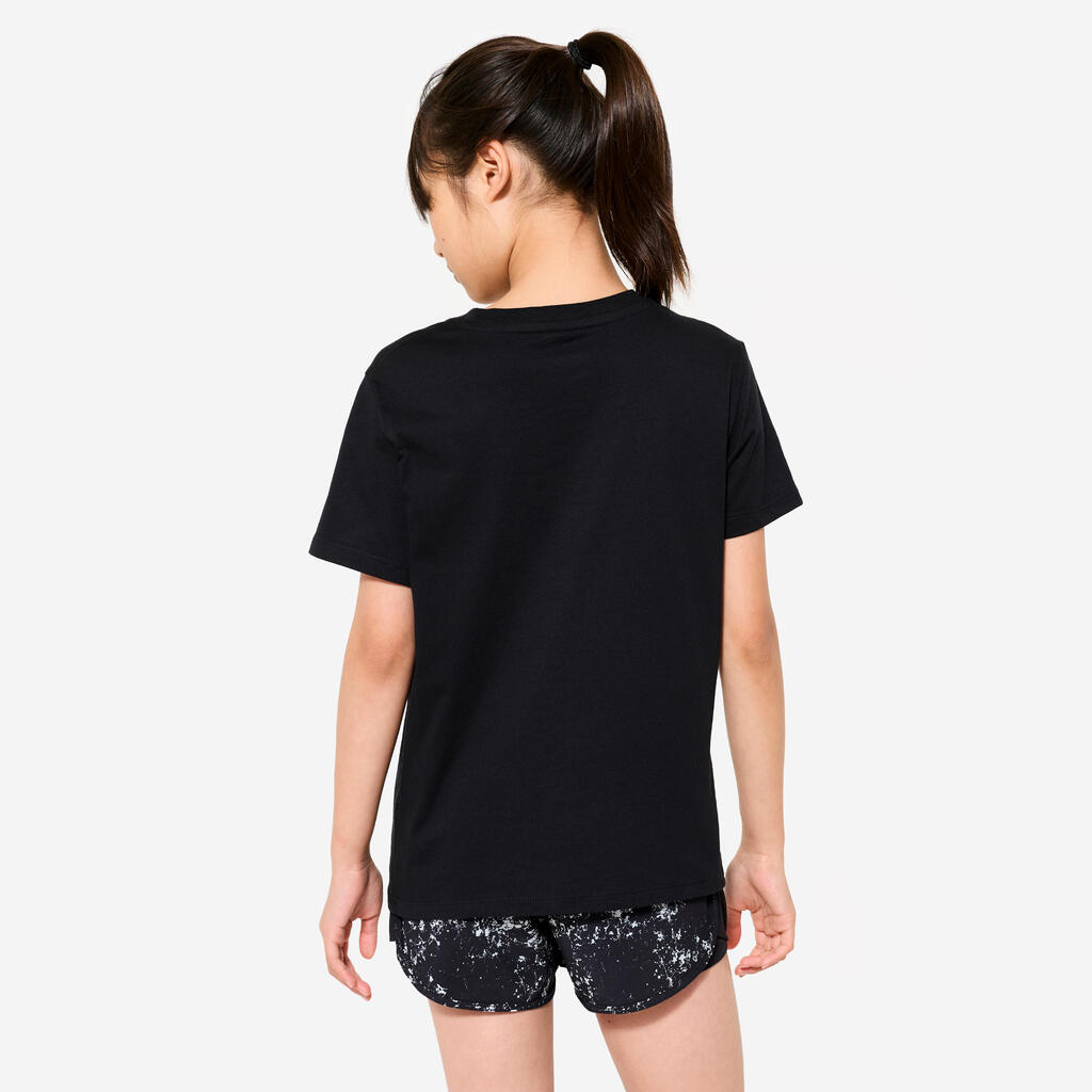 T-shirt multisport respirant fille, Rose