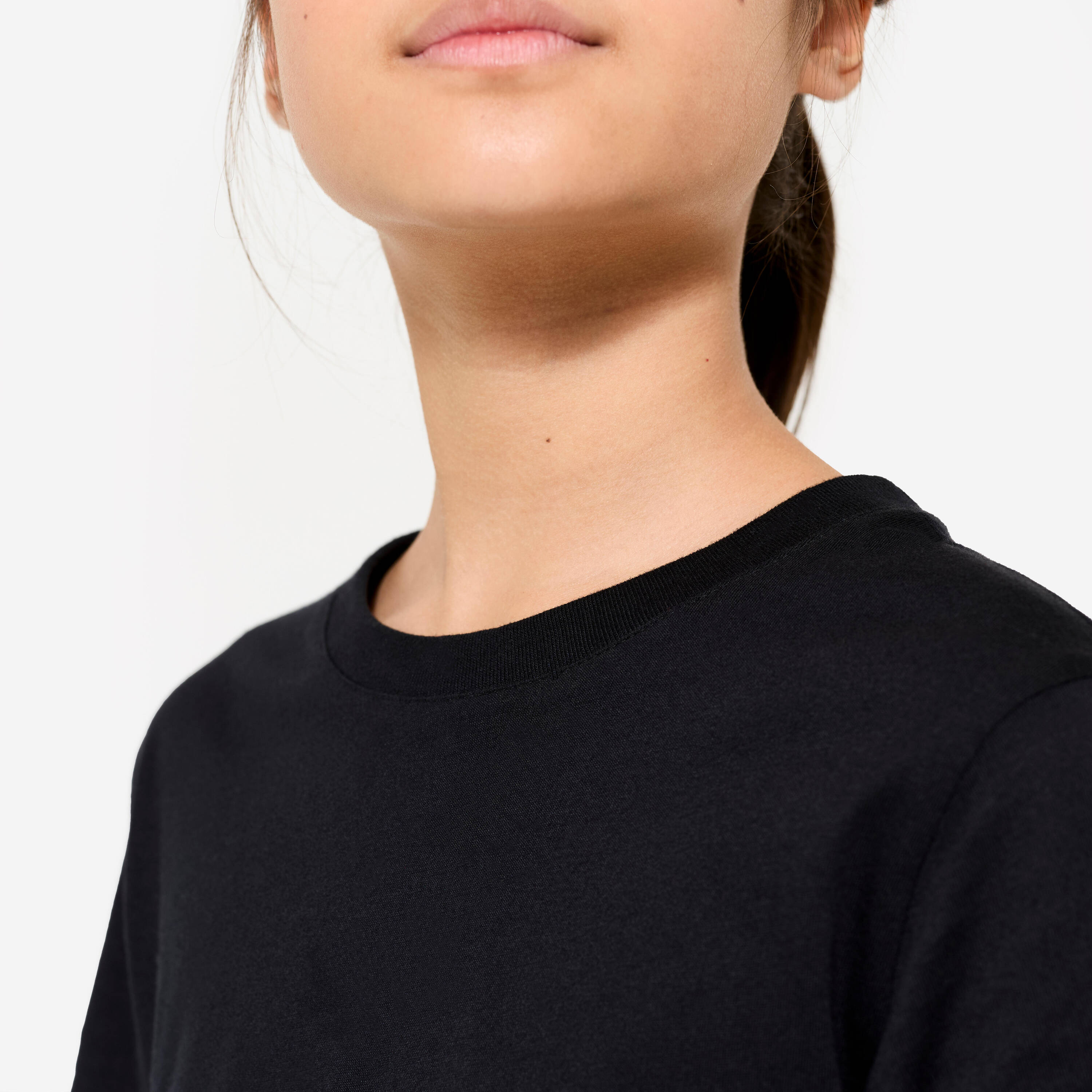 Multi-sport Girl's Breathable T-Shirt 500 - Smoked Black -  4