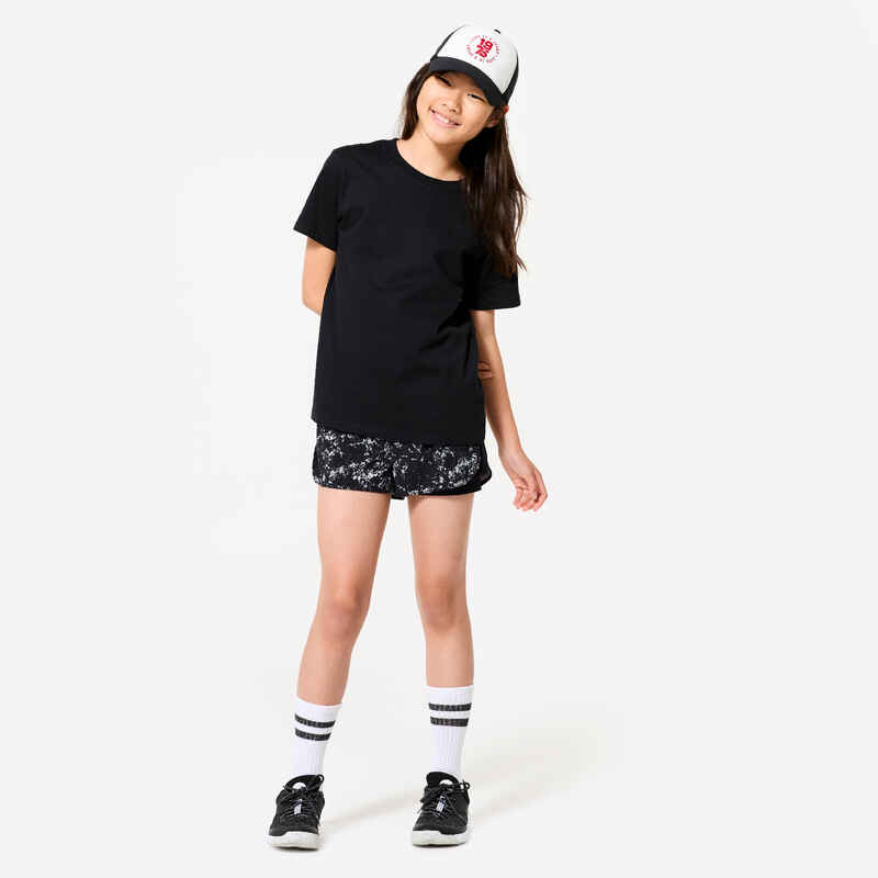 Girls' Multisport Breathable T-Shirt - Black