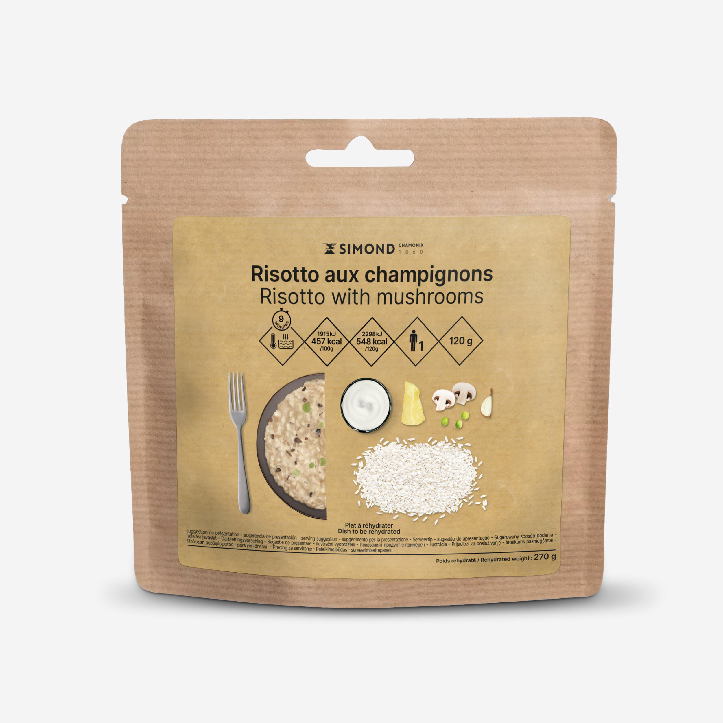 FORCLAZ Trekkingnahrung Pilzrisotto vegetarisch gefriergetrocknet – 120 g | 03608392349515 FORCLAZ Trekkingnahrung Pilzrisotto vegetarisch gefriergetrocknet – 120 g | 03608392349515