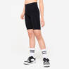 Girl's Multisport Cotton Cycling Shorts 500 - Graphite Black