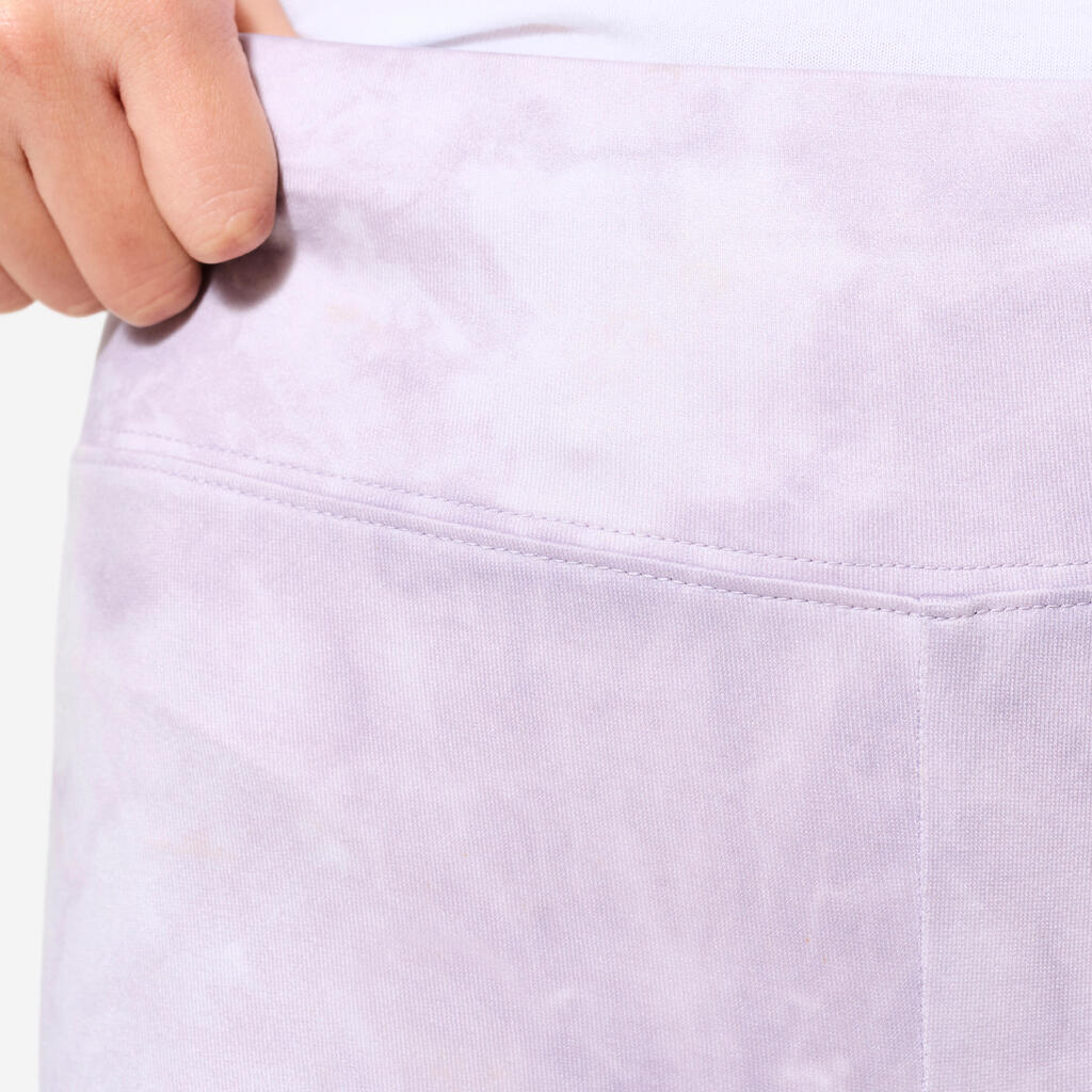 Tajice za vježbanje prozračne za djevojčice raznobojne s printom